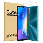 LYZXMY Protection Film for TCL 20 SE [2 Pieces] Screen Glass Transparent Tempered Glass Ultra HD Clear Glass Screen Protector for TCL 20 SE (6.82")