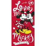 Disney Mickey Mouse Musse & Mimmi Badhandduk Handduk 140x70 cm - 100% Bomull