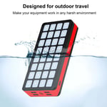 Solar Power Bank With 32 LED Light 4 USB Port 30000mAh Capacity For Camping New