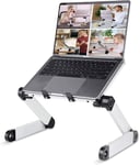 Adjustable Laptop Stand for Desk, Portable Lap Desk Stand Compatible Notebook Tablets MacBook, Foldable Lift Bracket Aluminum Ergonomics Design,Office or Home Desk