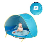 UK Baby Beach Tent with Pool Pop Up Shade Tent Detachable Infant Sun Shade Pool