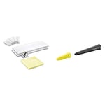 Kärcher Set de Nettoyage Microfibre pour Cuisine Accessoire pour nettoyeurs Vapeur Easy Fix & Kärcher 2.863-263.0 Buse, Noir/Jaune