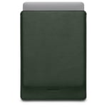 WOOLNUT Skinn-Etui for MacBook 14-tommer - Grønn