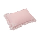 YUNLAN Pure Cotton Princess Lace Ruffle Embroidered Pillow Case No Zipper Envelope Pink Pillow Case pillows (Color : Pink)