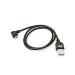 System-S Câble Micro USB 2.0 Fiche coudée 90 ° Angle (Gauche/Mâle) Adaptateur Câble de données et de Chargement, 50 cm