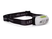 Perel Lampe frontale LED, LED blanc brillant, capteur on/off, différents modes d'éclairage, rechargeable, USB, idéale pour les activités de plein air