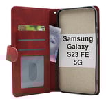 Zipper Standcase Wallet Samsung Galaxy S23 FE 5G (Röd)