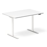 Höj och sänkbart skrivbord DNA, Vit 1200x800 mm 2-ben/Vit