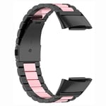 kellon ranneke ruostumatonta terästä Fitbit Charge 6 - Musta/pinkki