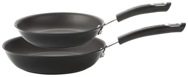 Circulon Total Hard Anodised Frying Pan, Non-Stick Frying Pan for Even and Thorough Cooking, Non-Stick Pan Suitable for All Hob Types Including Induction, Twin Pack, 22 and 25 cm