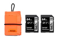 Lexar SDXC Pro 1667X 2X 64GB w. Memory Card Holder 4