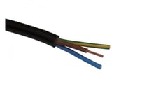 Downlight Kabel varmebestandigt, 3x1,5 mm2, sort