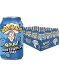 12 stk Warheads Sour Blue Raspberry Soda - Brus med Sur Bringebærsmak - Helt Brett (USA Import)