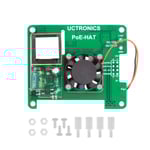UCTRONICS PoE HAT 5V 3A for Raspberry Pi 4B, 3B+ and 802.3af/at PoE Network, with Cooling Fan