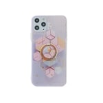 Behover.se Iphone11 Skal Hexagon Guldflingor+ringhållare Pink One Size