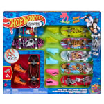 Hot Wheels Skate, 8 Fully Assembled Tony Hawk-Themed Finger Skateboards and 4 Pairs of Skate Shoes, 1 Exclusive Set, 8-Pack Bundle, HMY19