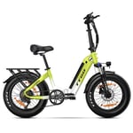 Hopfällbar elcykel TTGO F6, 250W med vridmoment 45NM, 25Ah, Grön