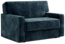 Jay-Be Linea Velvet Cuddle Sofa Bed - Ink Blue