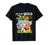 Let's Get Wild Animals Birthday Party Safari To The Zoo T-Shirt