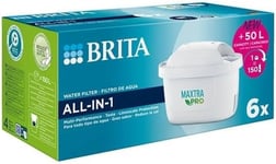 BRITA MAXTRA PRO All in One Water Filter Cartridge 6 Pack - Original BRITA Refil