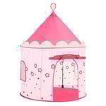 Songmics Princess Castle Play Tält för flickor småbarn, inomhus och utomhuslek, bärbar pop -up play teepee, gåva för barn, rosa lpt01pk