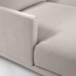 Galene, 2-personers sofa, Venstre chaiselong, nordisk, polstret by Kave Home (H: 94 cm. B: 194 cm. L: 166 cm., Beige)