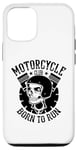 Coque pour iPhone 13 Moto Club Born To Run Vintage Biker Rider