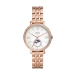 Fossil Jacqueline Watch for Women, multifunctional movement with Stainless steel or Leather Strap