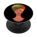 BHM Melanin Woman Proud African American Black History Month PopSockets Swappable PopGrip