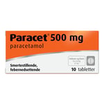 Paracet 500 mg tabletter, 10 stk.