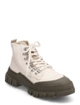 Twig High - Off White / Army *Villkorat Erbjudande Shoes Boots Ankle Laced Vit Garment Project