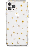 Small Flower Mix - Dried Flower-Inspired Slim Phone Case for iPhone 12 Pro Max TPU Protective Light Strong Cover with Pressed Dried Flowers Floral Clear