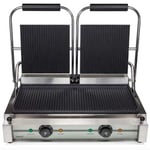 Exxent Klämgrill dubbel, räfflad 570x395x210mm