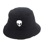 Elibeauty Black White Solid Alien Bucket Hat Unisex Caps Hip Hop Men Women Summer Panama Cap Beach Sun Fishing Boonie Hat, Nior