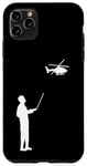 Coque pour iPhone 11 Pro Max Modèle d'hélicoptère télécommandé, pilote de loisir pour homme et femme