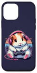 Coque pour iPhone 12 mini Manette de jeu vidéo amusante et mignonne cochon d'Inde