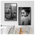 Ariana Grande Pop Music Star Singer Beauty Art Painting Canvas Poster Wall Home Decor Print on Canvas -50x70cmx2 No Frame