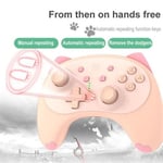 Manette de Jeu sans Fil pour Nintendo Switch , Contrôleur de commutateur de réveil Vocal , Prise Casque 3,5 mm-Rose orangé