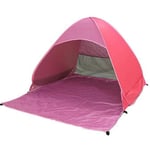 shunlidas Beach Tent Ultra Light Folding Tent Pop-Up Automatic Open Tent Family Travel Fish Camping Anti-Uv Full Sunshade Pink