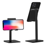 YOUTA phone tablet stand, height-adjustable vertical desktop phone stand, base, iPhone SE 2020/11/Pro/XR/XS/Max stand, Samsung Galaxy A20E/51/71/S20/Plus, all smart phones (max 7 Inch)-black