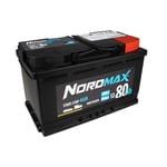 Nordmax Startbatteri AGM (Start-stopp) 80Ah 800A NM115AGM