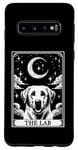 Coque pour Galaxy S10 Carte de tarot vintage croissant de lune labrador retriever chien maman