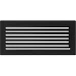 Kratki grille de ventilation grille de cheminée 17cm x 37cm noir avec stores