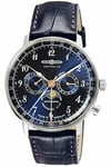 ZEPPELIN Hindenburg 7036-3 Watch Navy Dial Blue Band NEW from Japan