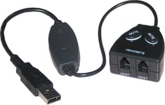 H4 HEADSETS - Headset Buddy Training Adaptor USB 2.0, Black