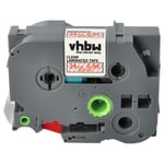vhbw 1x Ruban compatible avec Brother PT P750TDI, RL700S, P900W, P950W, P750W, P900, P900NW imprimante d'étiquettes 24mm Rouge sur Transparent