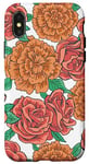 Coque pour iPhone X/XS Rose Garden Flower Rose corail clair Motif faon