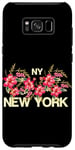 Galaxy S8+ Cute Floral New York City with Graphic Design Roses Flower Case