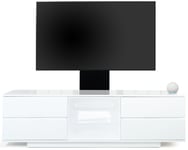 Homeology AVITUS ULTRA White up to 65" Flat Screen TV Cabinet with Mounting Arm