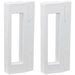 Adjustable Door Handle for LOGIK KENWOOD MONTPELLIER Fridge Freezer White x 2